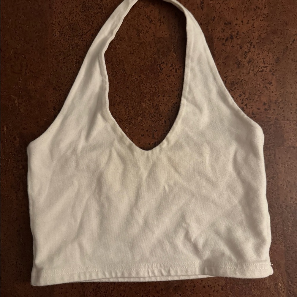 Brandy Melville Cream Halter Tank Top